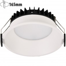 Φωτιστικό LED Στρογγυλό Χωνευτό 24W 230V 2400lm 80° 3000K Θερμό Φως